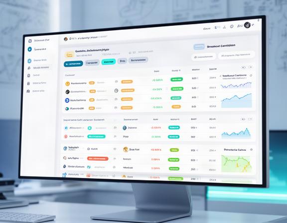 Narrative-driven watchlist dashboard showing low-cap tokens filtered by community growth and technical momentum signals